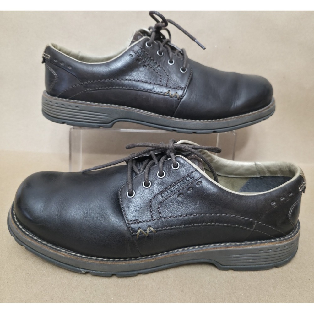 Merrell Realm (Sz 11.5) Lace Oxford Espresso Dark Brown  Leather Shoes J42137